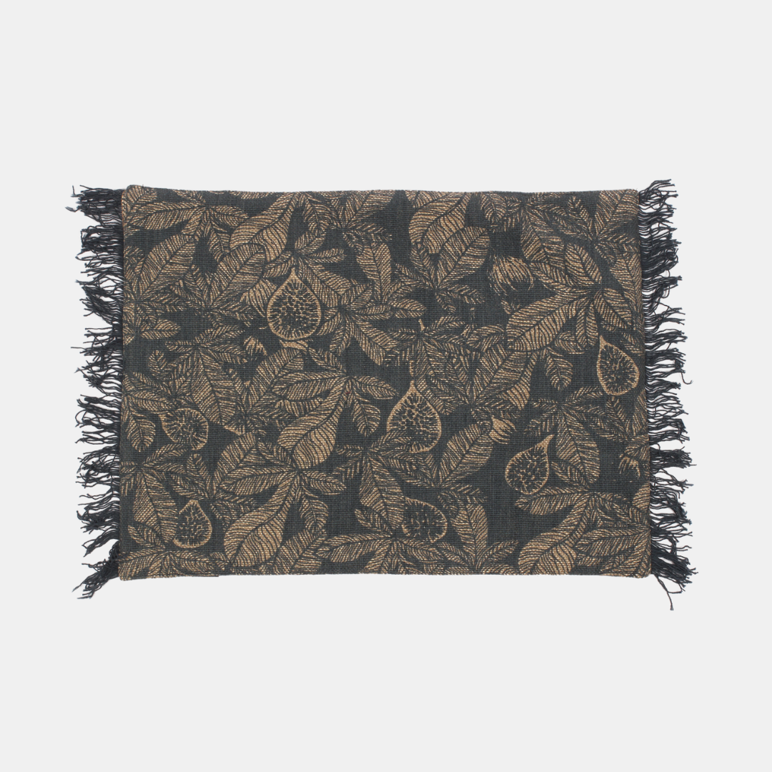 Raine & Humble | Fig Tree Placemat S/4 - Dark Slate | Shut the Front Door