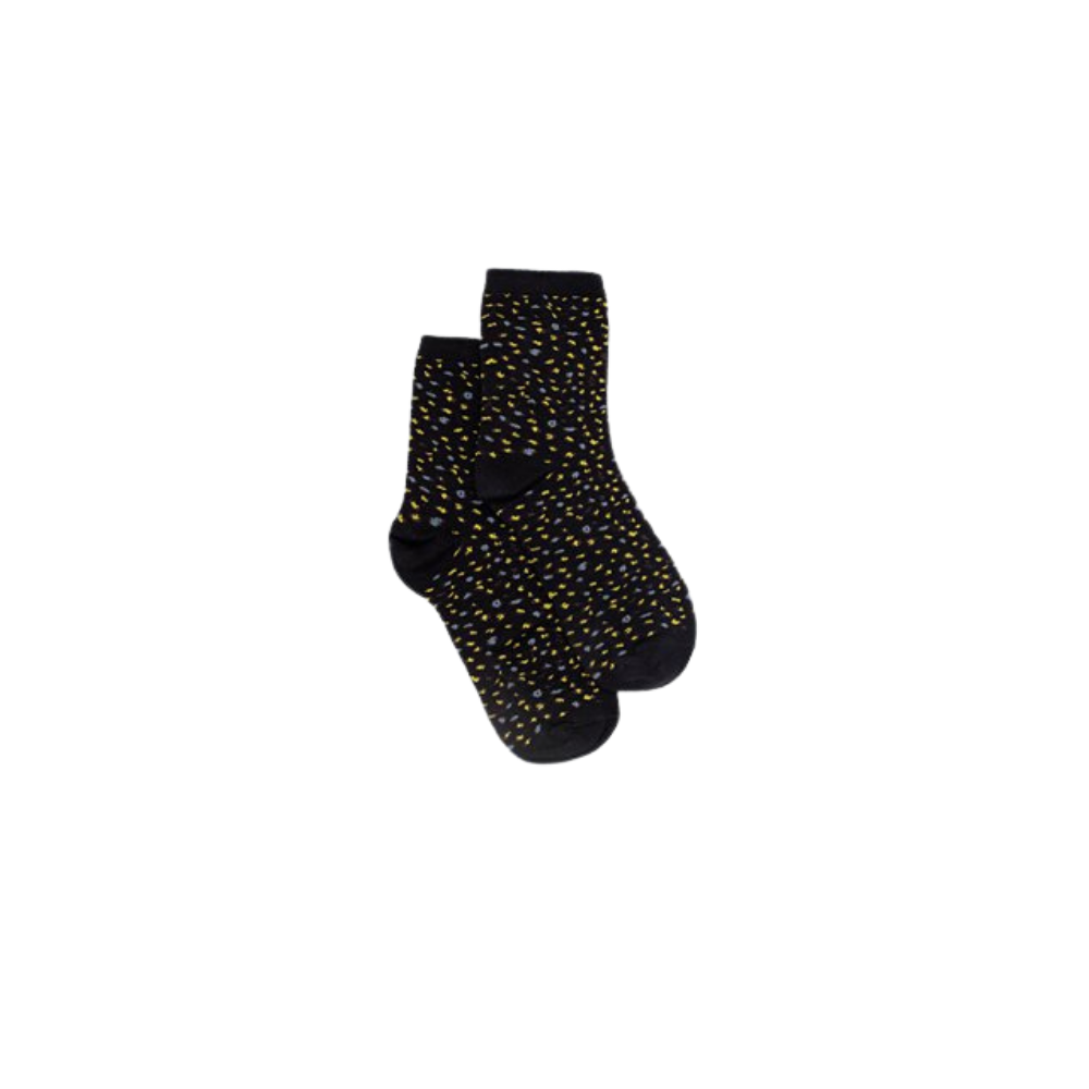 Antler NZ | Gold Leopard Sock - Black | Shut the Front Door