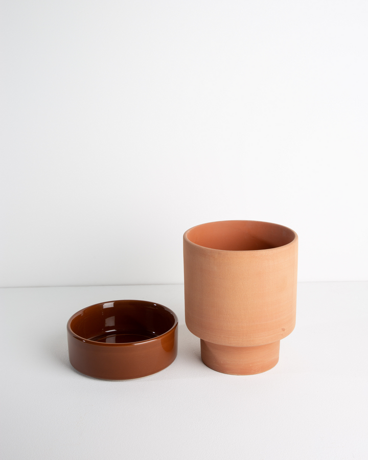 Garcia | Grace Planter Medium - Rose Terracotta & Soil | Shut the Front Door