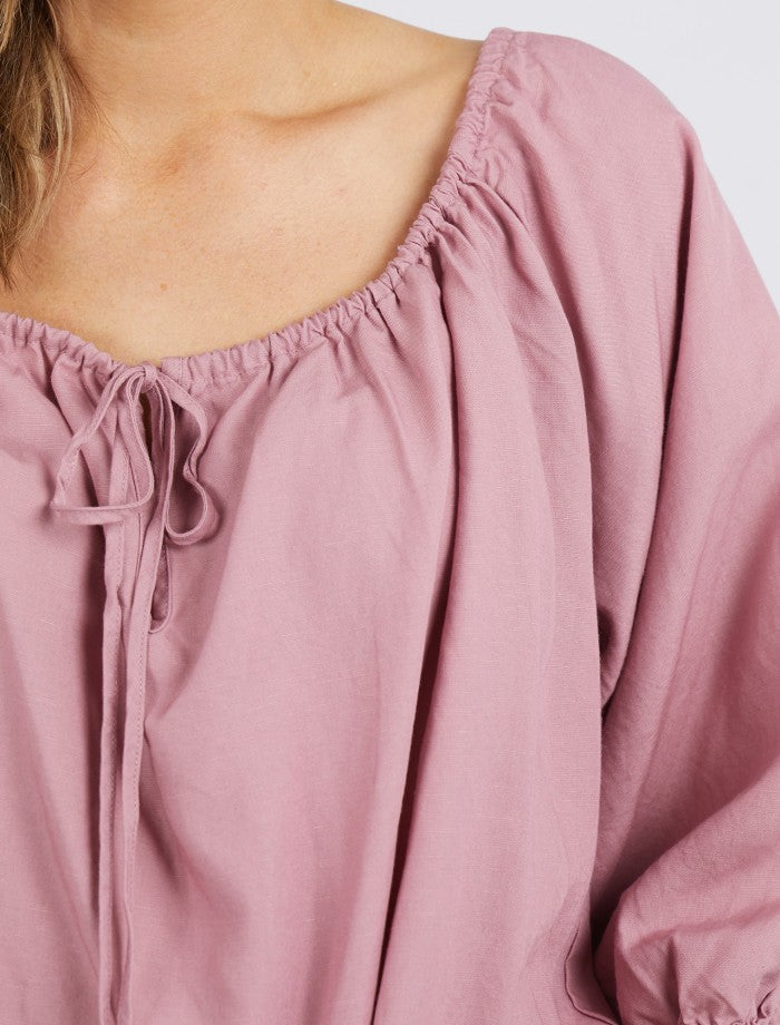 Elm Knitwear | Goldie Blouse - Dusty Pink | Shut the Front Door