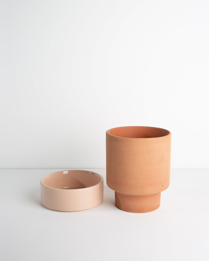 Garcia | Grace Planter Small - Rose Terracotta & Dusty Rose | Shut the Front Door