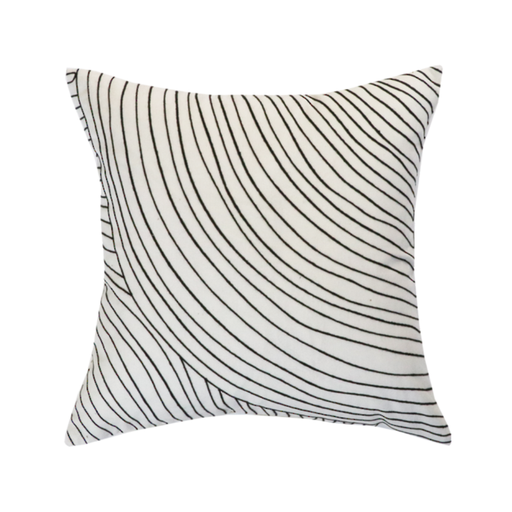 Mulberi | Zane Cushion 50x50cm - Black/Off White | Shut the Front Door