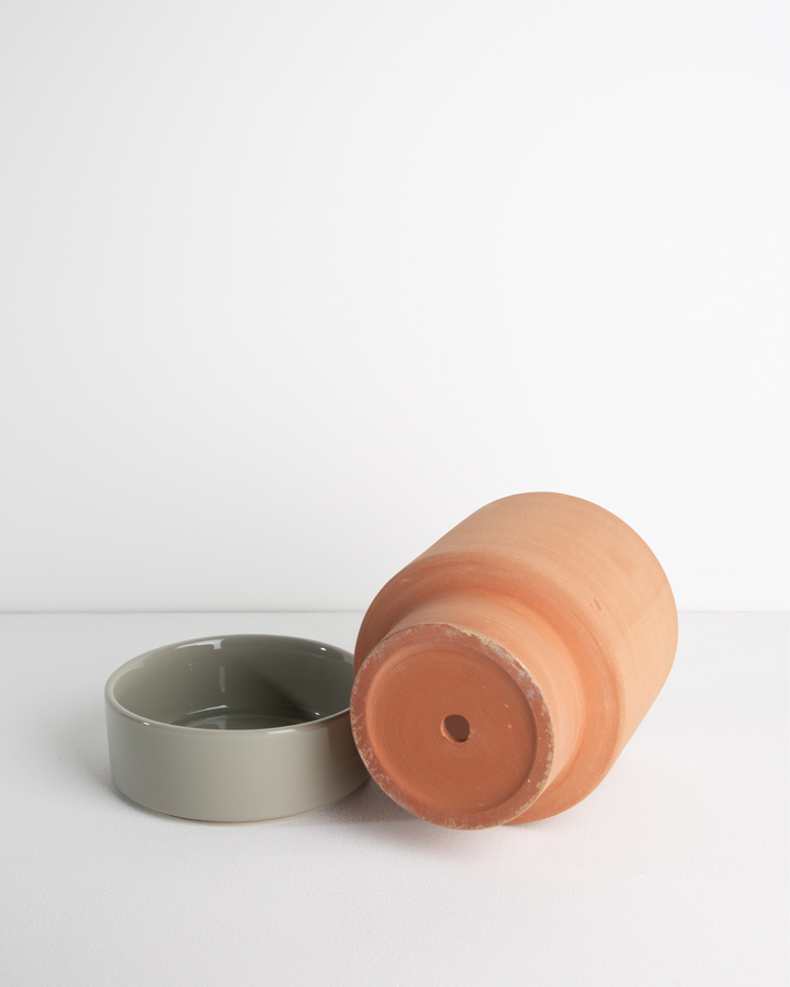 Garcia | Grace Planter Large - Rose Terracotta & Sage | Shut the Front Door