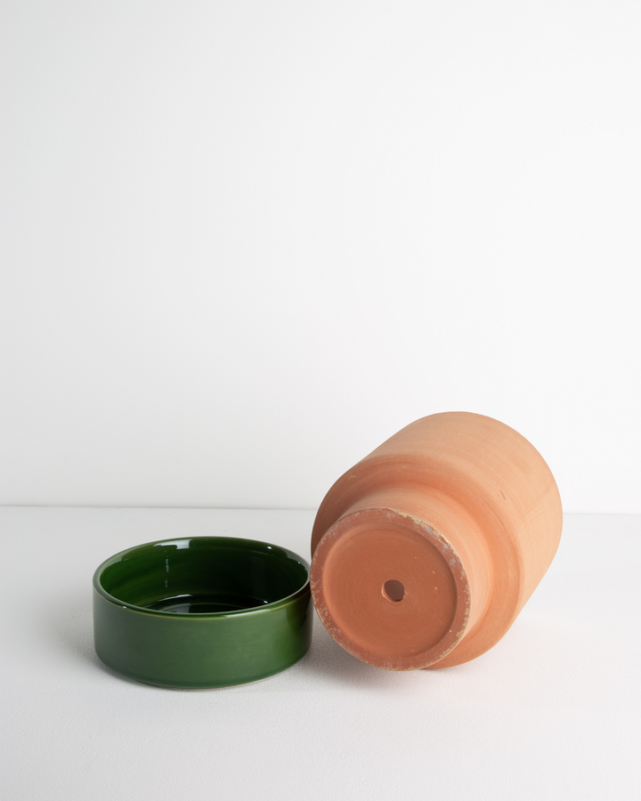 Garcia | Grace Planter Medium - Rose Terracotta & Olive | Shut the Front Door