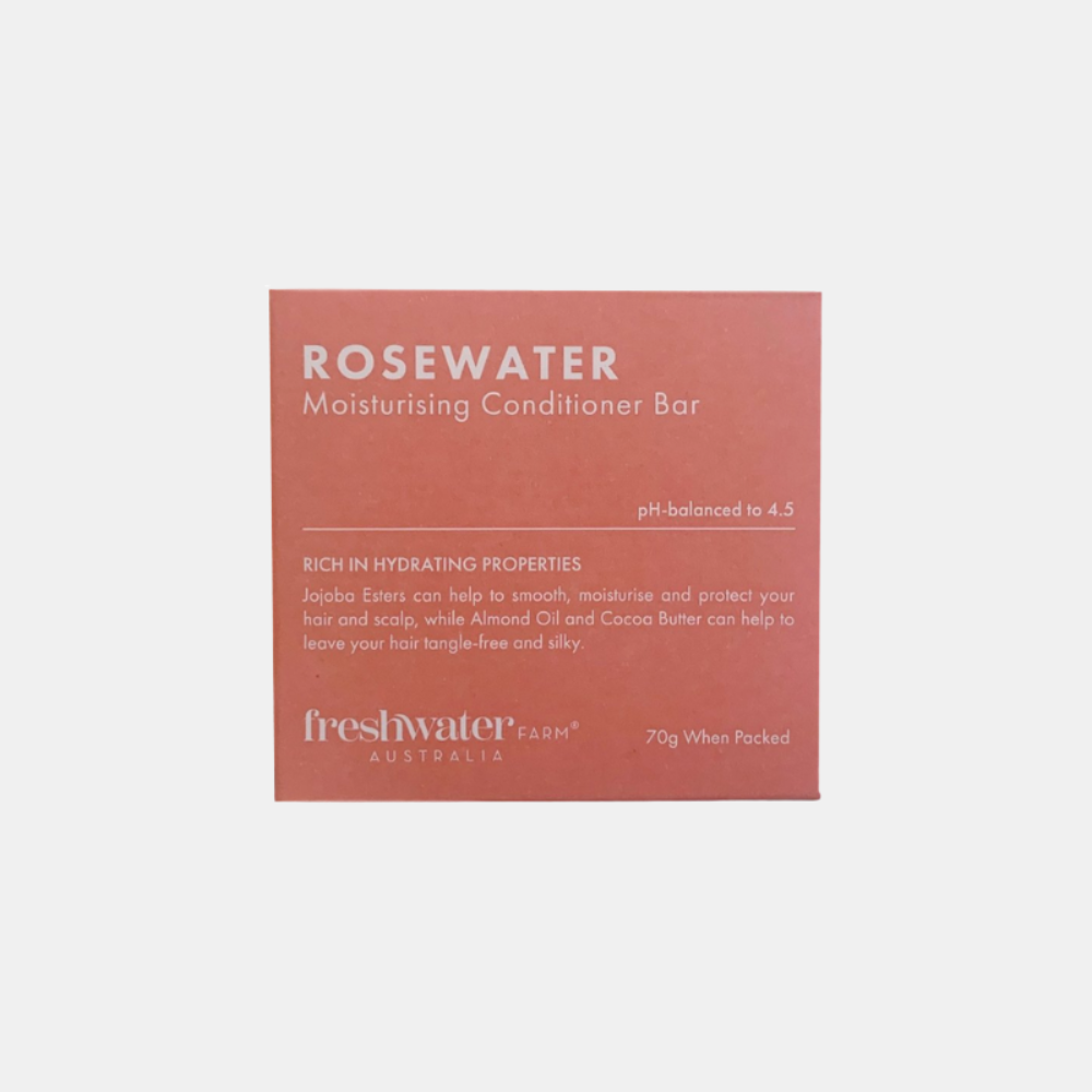 Freshwater Farm | Rosewater & Pink Clay Conditioner Bar | Shut the Front Door