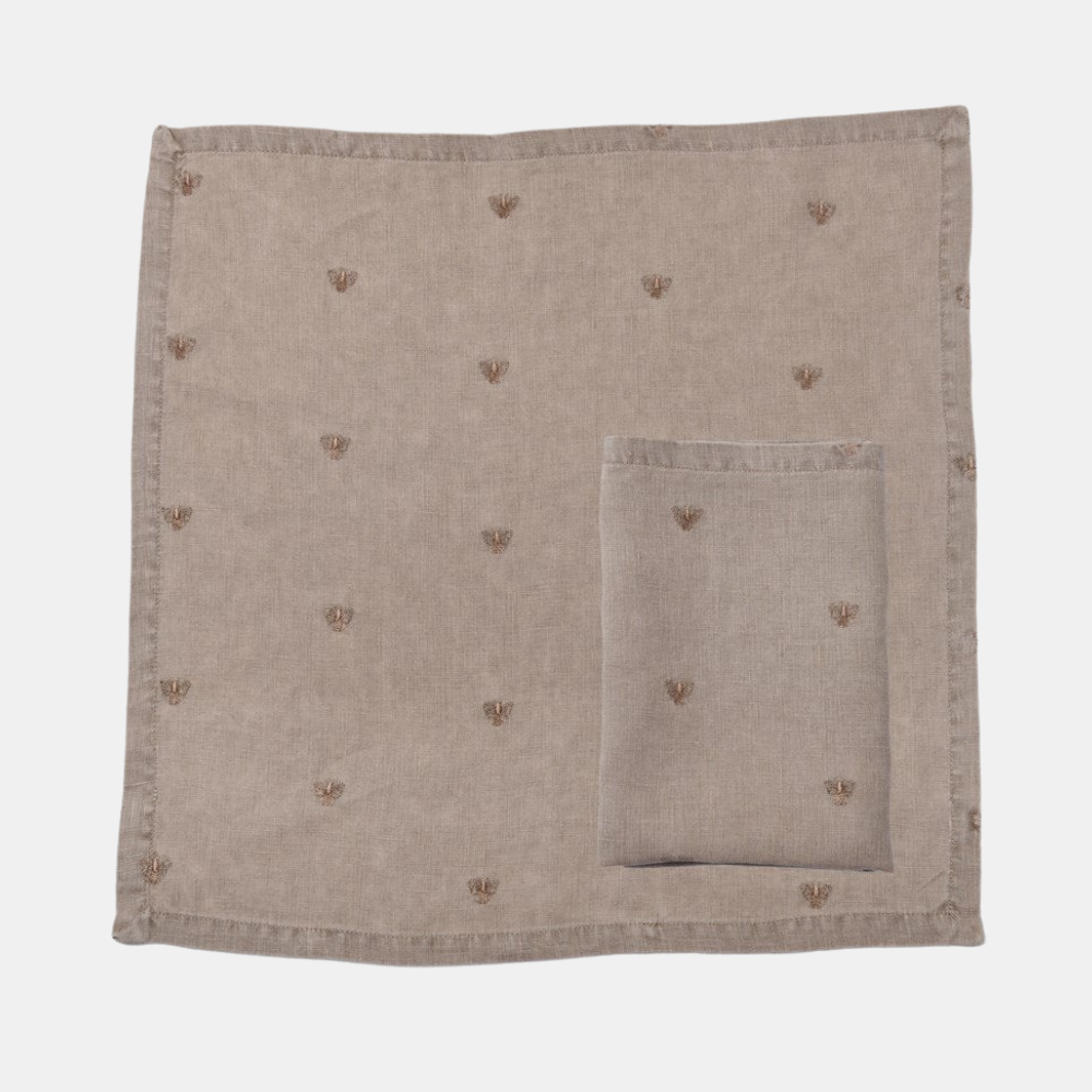 Raine & Humble | Mason Bee Linen Napkin - Stone | Shut the Front Door