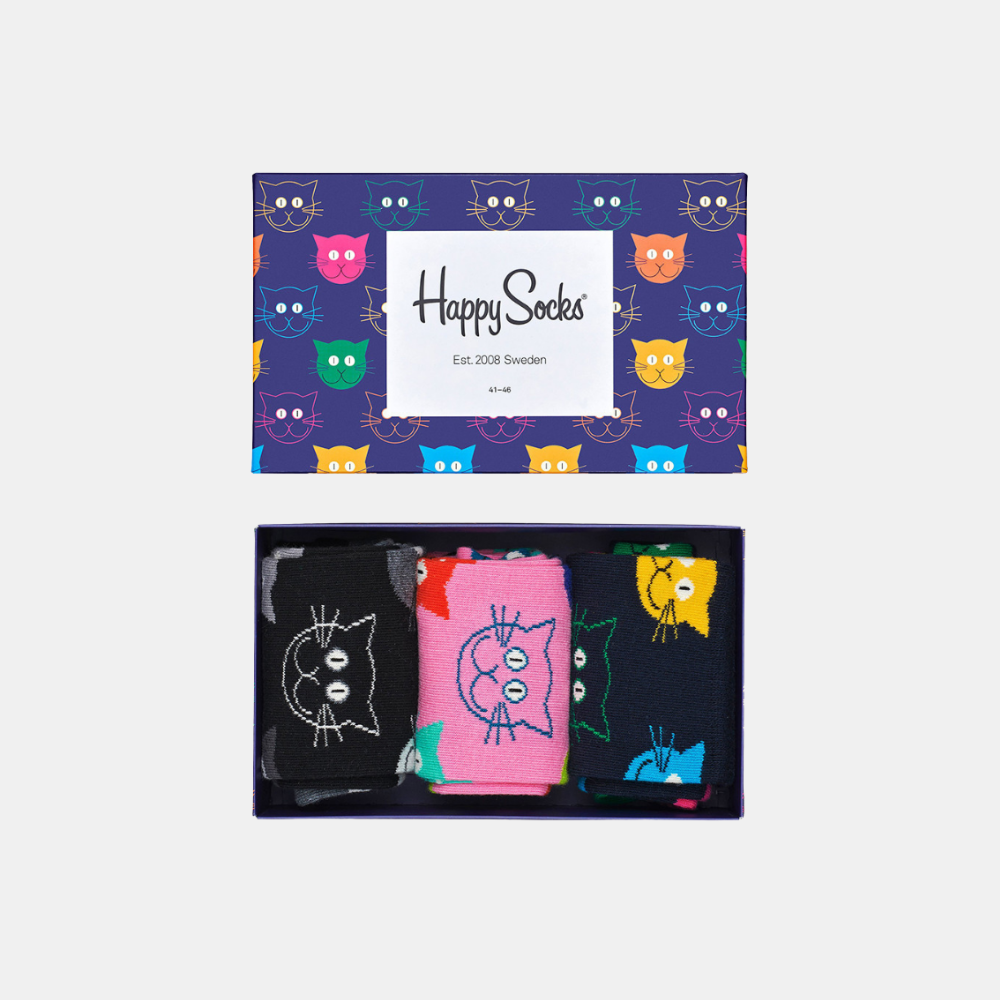 Happy Socks | Socks - Gift Set Cat 3pk 36-40 | Shut the Front Door