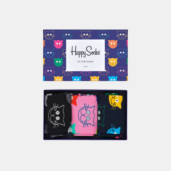Happy Socks | Socks - Gift Set Cat 3pk 36-40 | Shut the Front Door