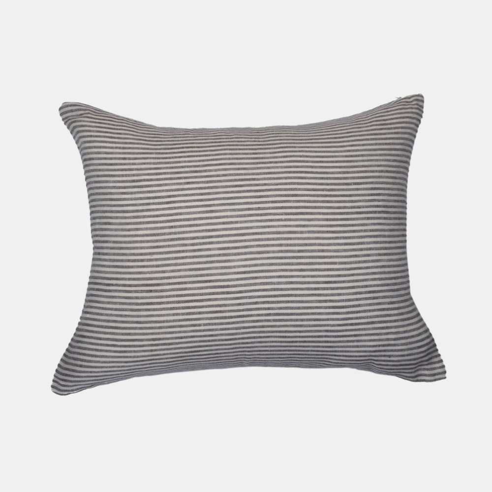 Raine & Humble | Linen Stripe Cushion 50x40cm - Storm | Shut the Front Door