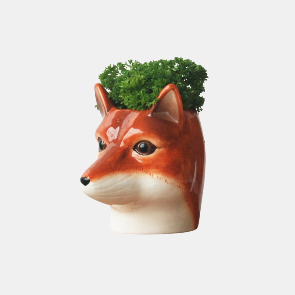 White Moose | Ceramic Planter - Fox | Shut the Front Door