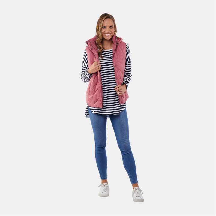 Elm Knitwear | Petra Puffer Vest - Rose | Shut the Front Door