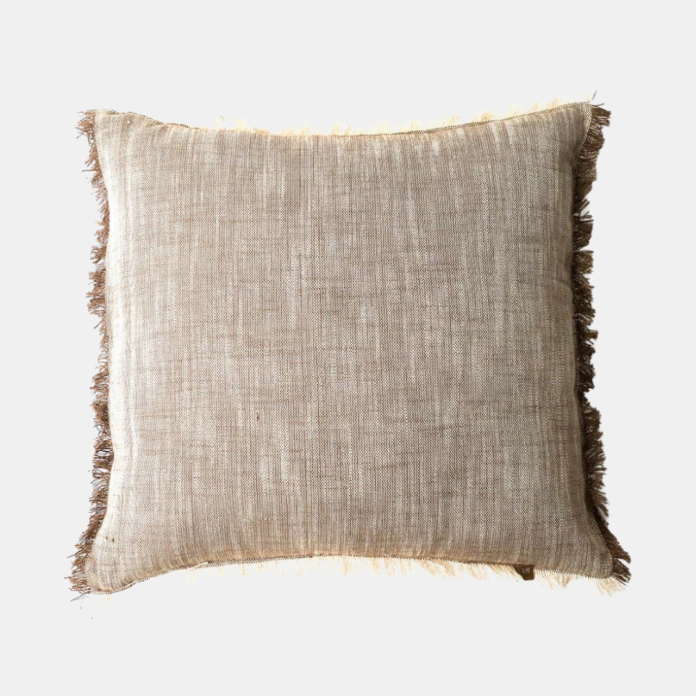 Raine & Humble | Slub Chambray Cushion 50x50cm - Stone | Shut the Front Door