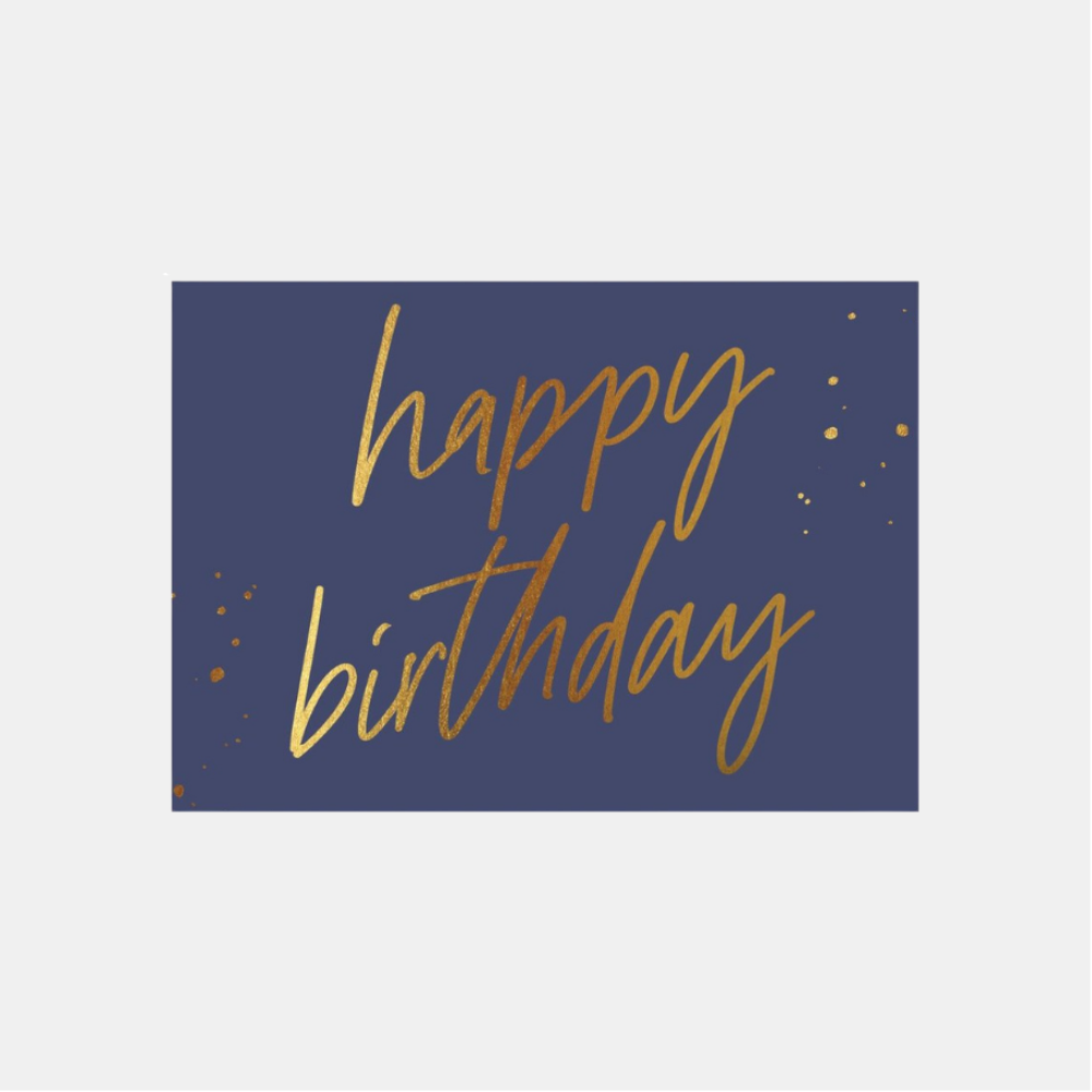 Elm Paper | Card Birthday Script Navy | Shut the Front Door