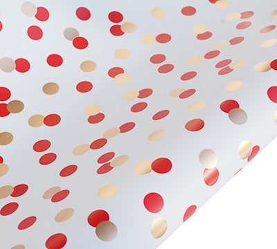 hiPP | Nordic Confetti Wrapping Paper - Red & Gold | Shut the Front Door