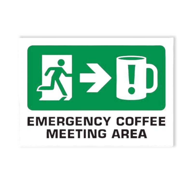 Just Great Design | Emergency Coffee Wooden Sign | Shut the Front Door