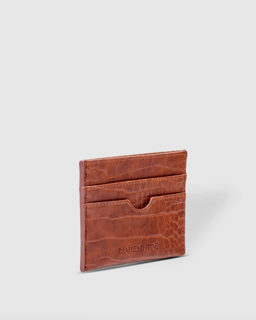 Louenhide | Ava Cardholder - Croc Tan | Shut the Front Door