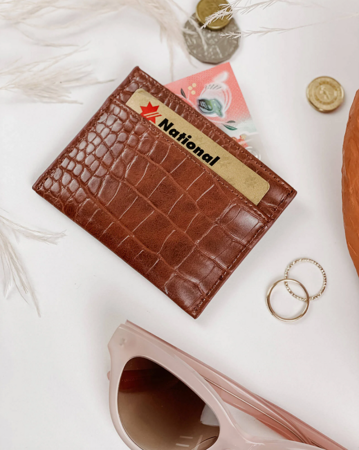 Louenhide | Ava Cardholder - Croc Tan | Shut the Front Door