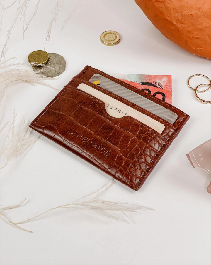 Louenhide | Ava Cardholder - Croc Tan | Shut the Front Door