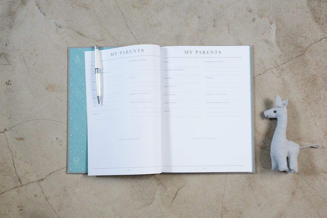 Write to Me Stationery | Baby Journal - Birth to Five Years Grey | Shut the Front Door