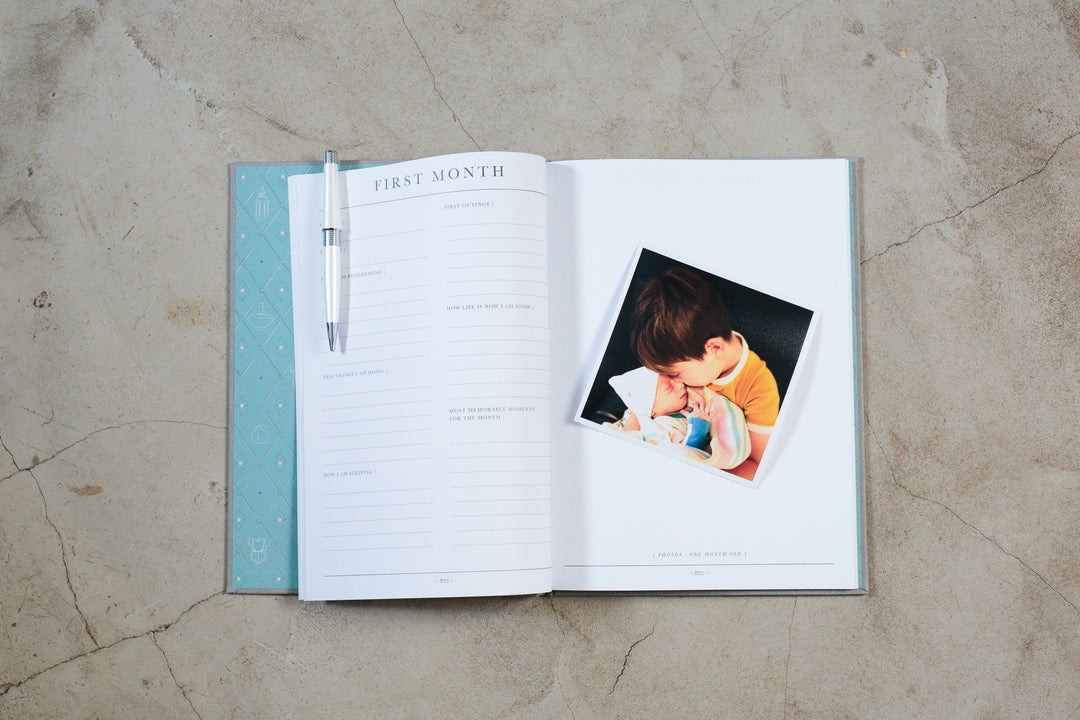 Write to Me Stationery | Baby Journal - Birth to Five Years Grey | Shut the Front Door