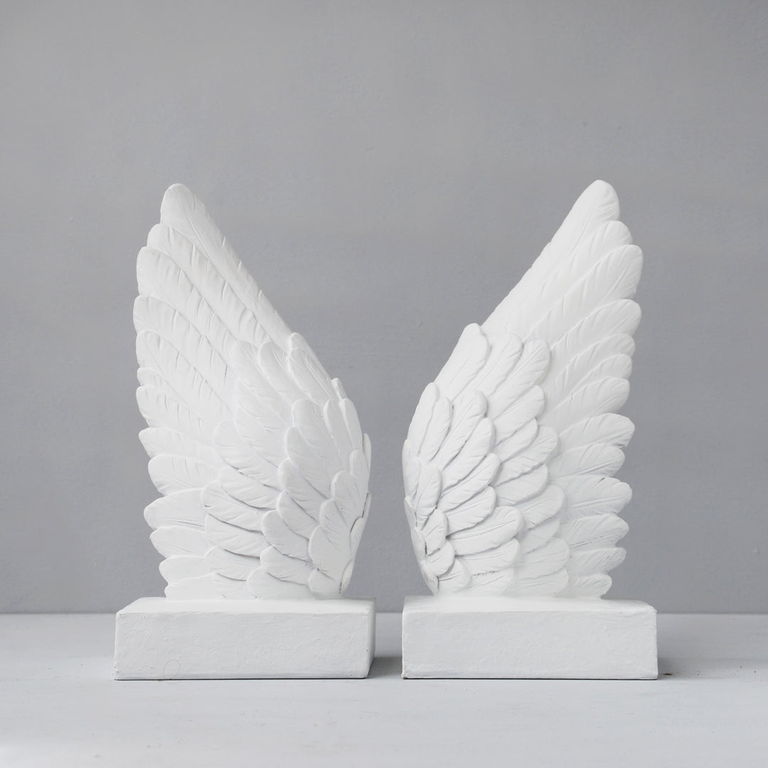 White Moose | Wing Bookends - White | Shut the Front Door