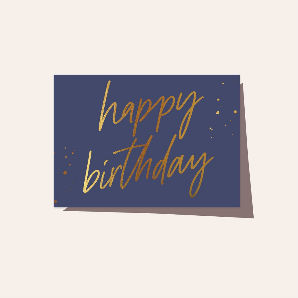 Elm Paper | Card Birthday Script Navy | Shut the Front Door