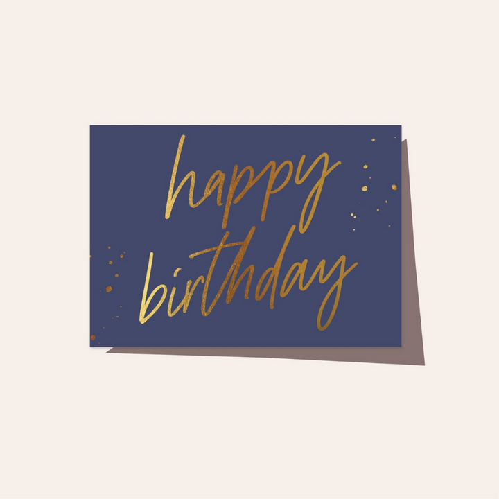 Elm Paper | Card Birthday Script Navy | Shut the Front Door