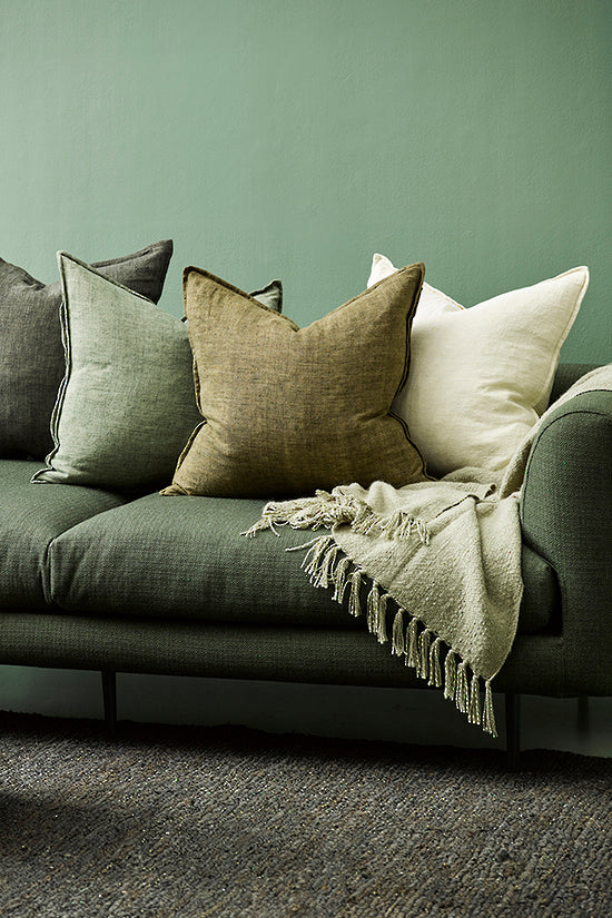 Baya | Cassia Cushion 55x55cm - Almond | Shut the Front Door