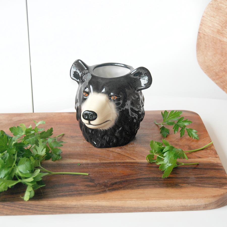 White Moose | Ceramic Planter - Bear | Shut the Front Door