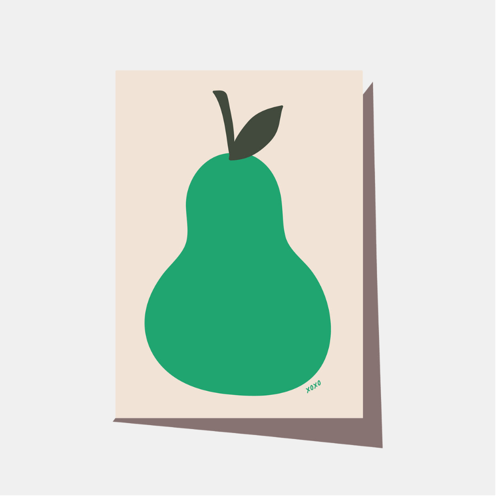 Elm Paper | Card Green Pear | Shut the Front Door