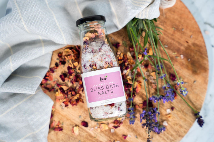 Koa Organics | Bliss Bath Salts - Lavender & Rose 250mls | Shut the Front Door