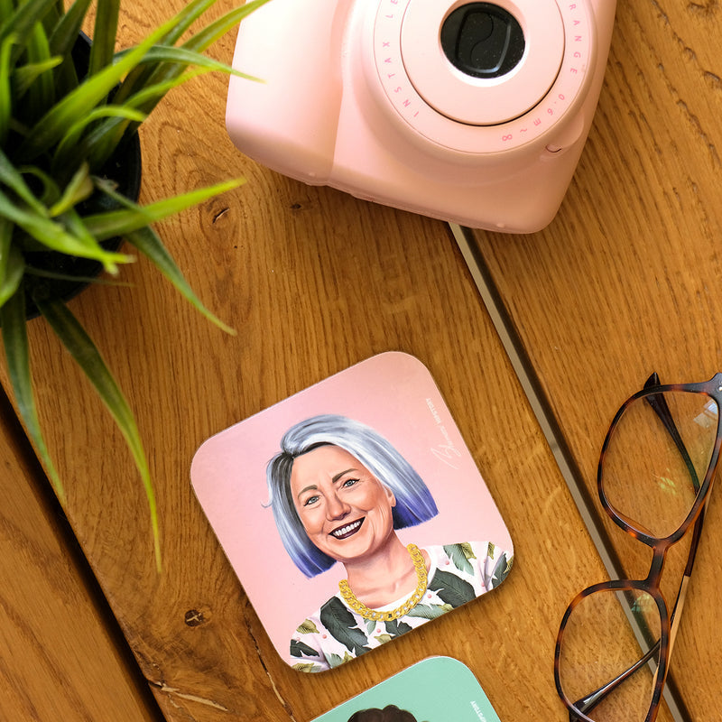 Hipstory | Hipstory Coasters - Hilary Clinton - 8 Pack | Shut the Front Door