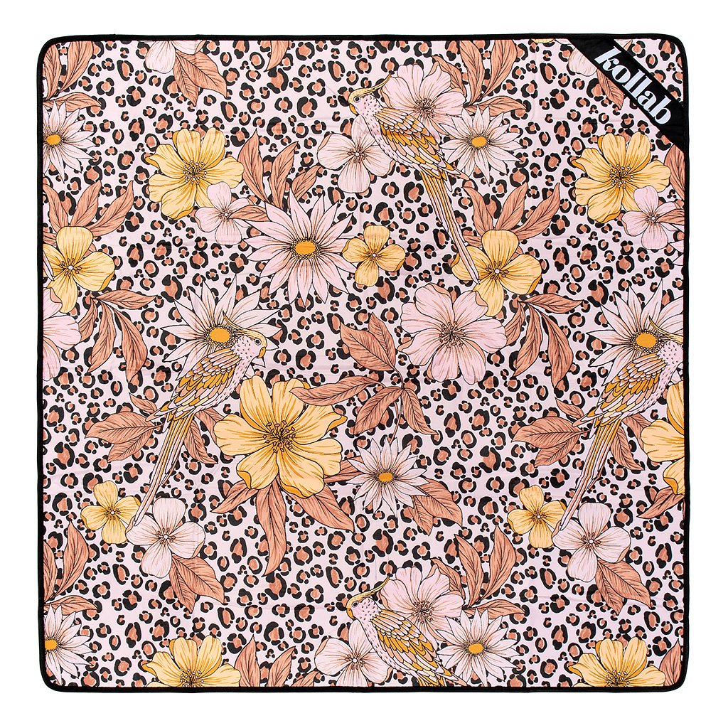 Kollab | Mini Picnic Mat - Leopard Floral | Shut the Front Door