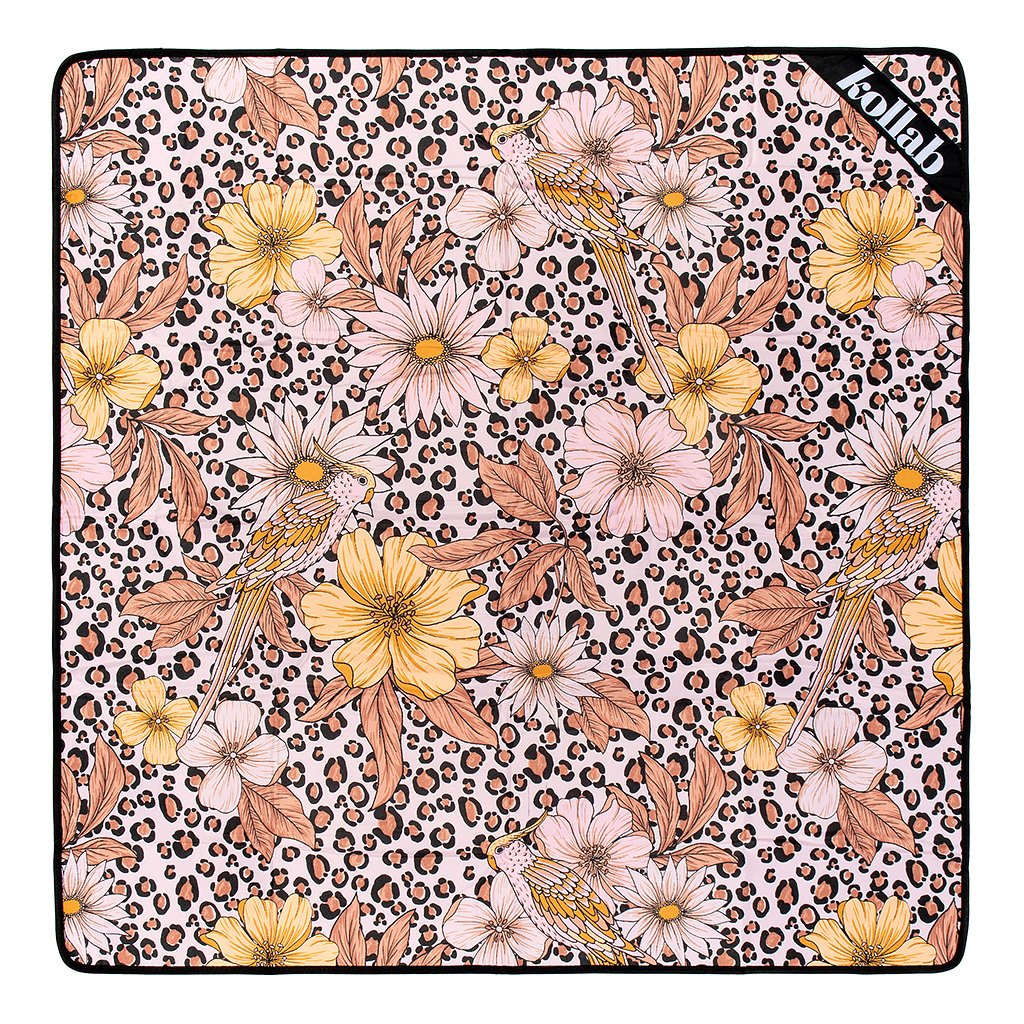 Kollab | Mini Picnic Mat - Leopard Floral | Shut the Front Door