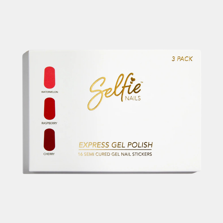 Selfie Nails | Express Gel Polish - Watermelon/Rasp/Cherry | Shut the Front Door