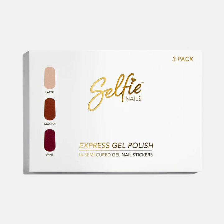 Selfie Nails | Express Gel Polish - Latte/Mocha/Wine | Shut the Front Door