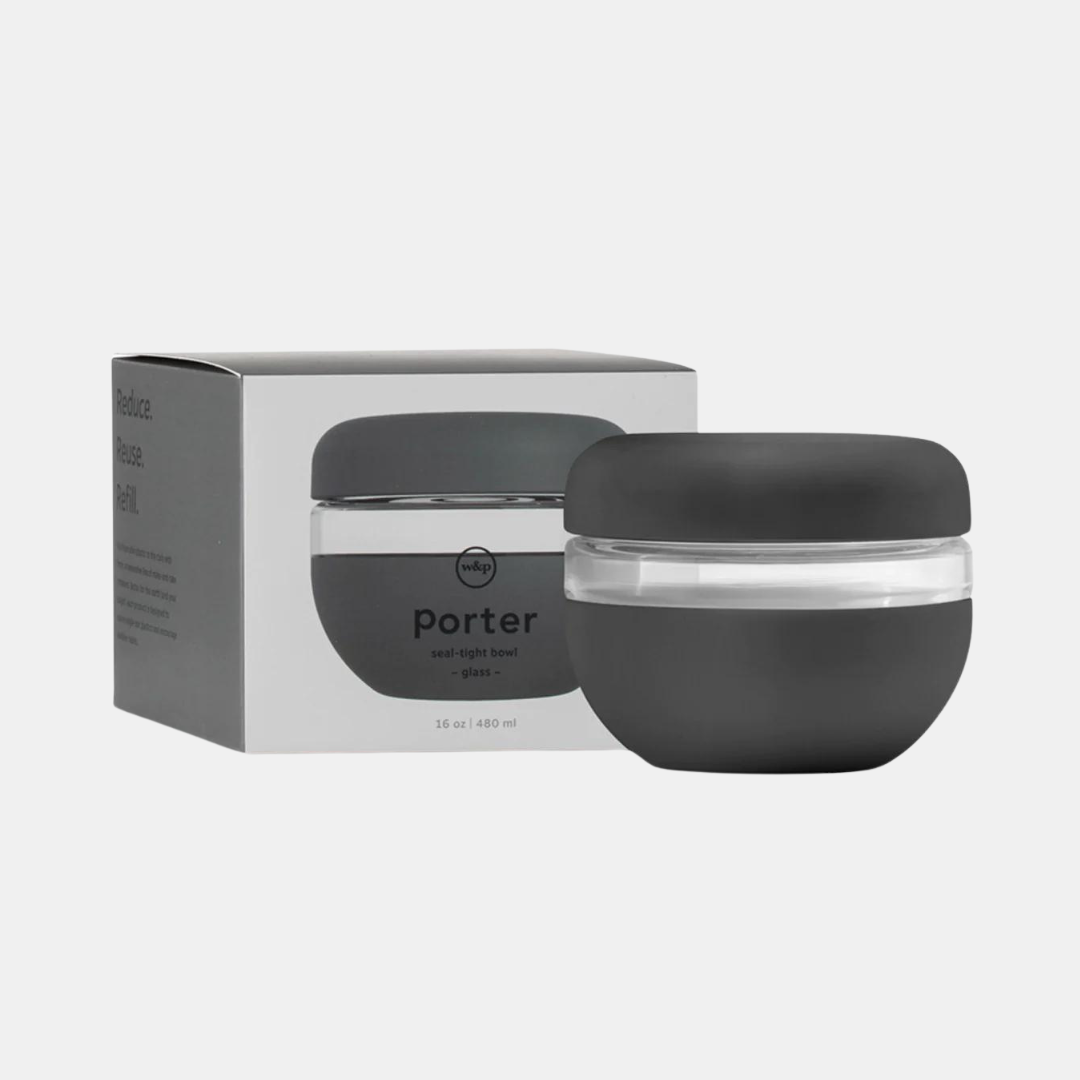 Porter | Seal Tight Glass Bowl Small - Charcoal | Shut the Front Door