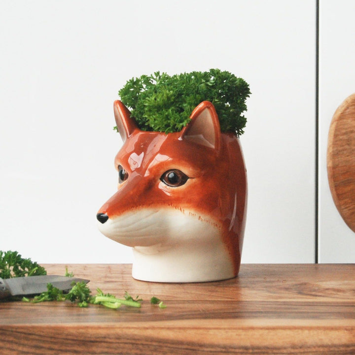 White Moose | Ceramic Planter - Fox | Shut the Front Door