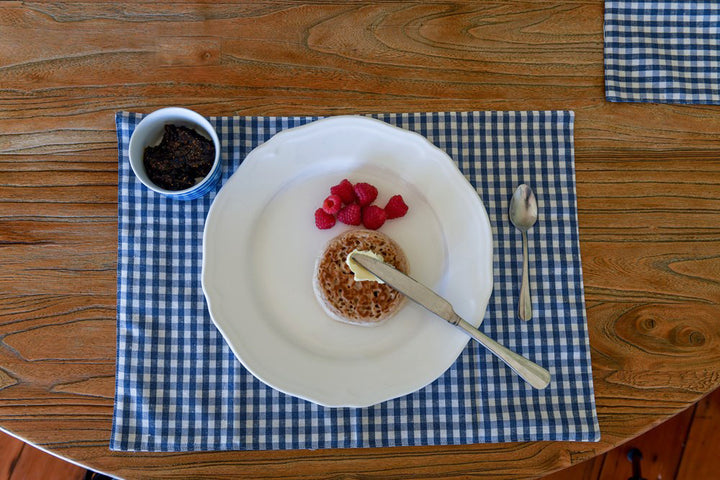 Raine & Humble | Gingham Placemat S/4 - Blueberry | Shut the Front Door