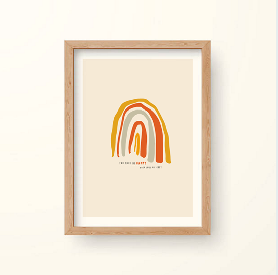 MAIKO NAGAO | Happy Rainbow Print A3 *Excludes Frame* | Shut the Front Door