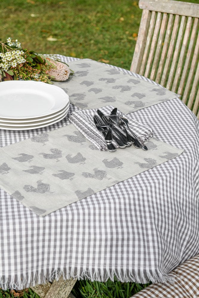 Raine & Humble | Henrietta Placemat S/4 - Ash | Shut the Front Door