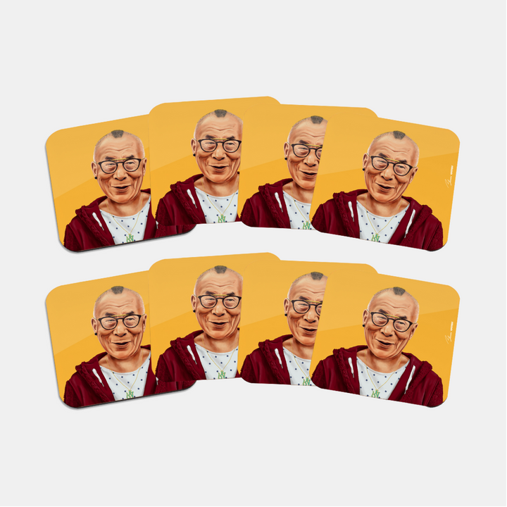 Hipstory | Hipstory Coasters - Dalai Lama - 8 Pack | Shut the Front Door