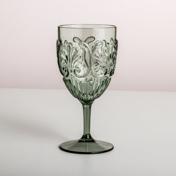 INDIGO LOVE | Flemington Acrylic Wine Glass - Green | Shut the Front Door