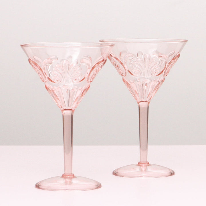 INDIGO LOVE | Flemington Acrylic Martini Glass - Pink | Shut the Front Door