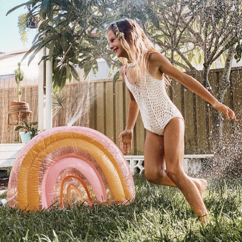 Sunnylife | Inflatable Sprinkler - Rainbow Pink | Shut the Front Door