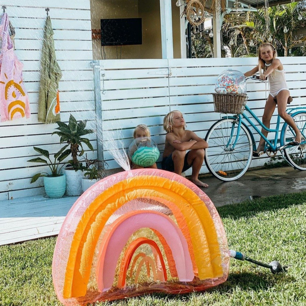 Sunnylife | Inflatable Sprinkler - Rainbow Pink | Shut the Front Door