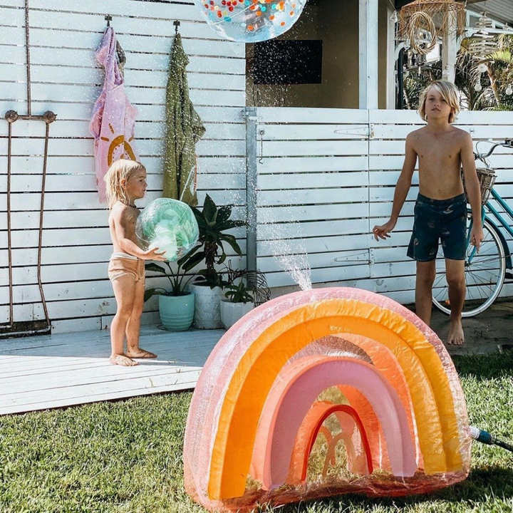 Sunnylife | Inflatable Sprinkler - Rainbow Pink | Shut the Front Door