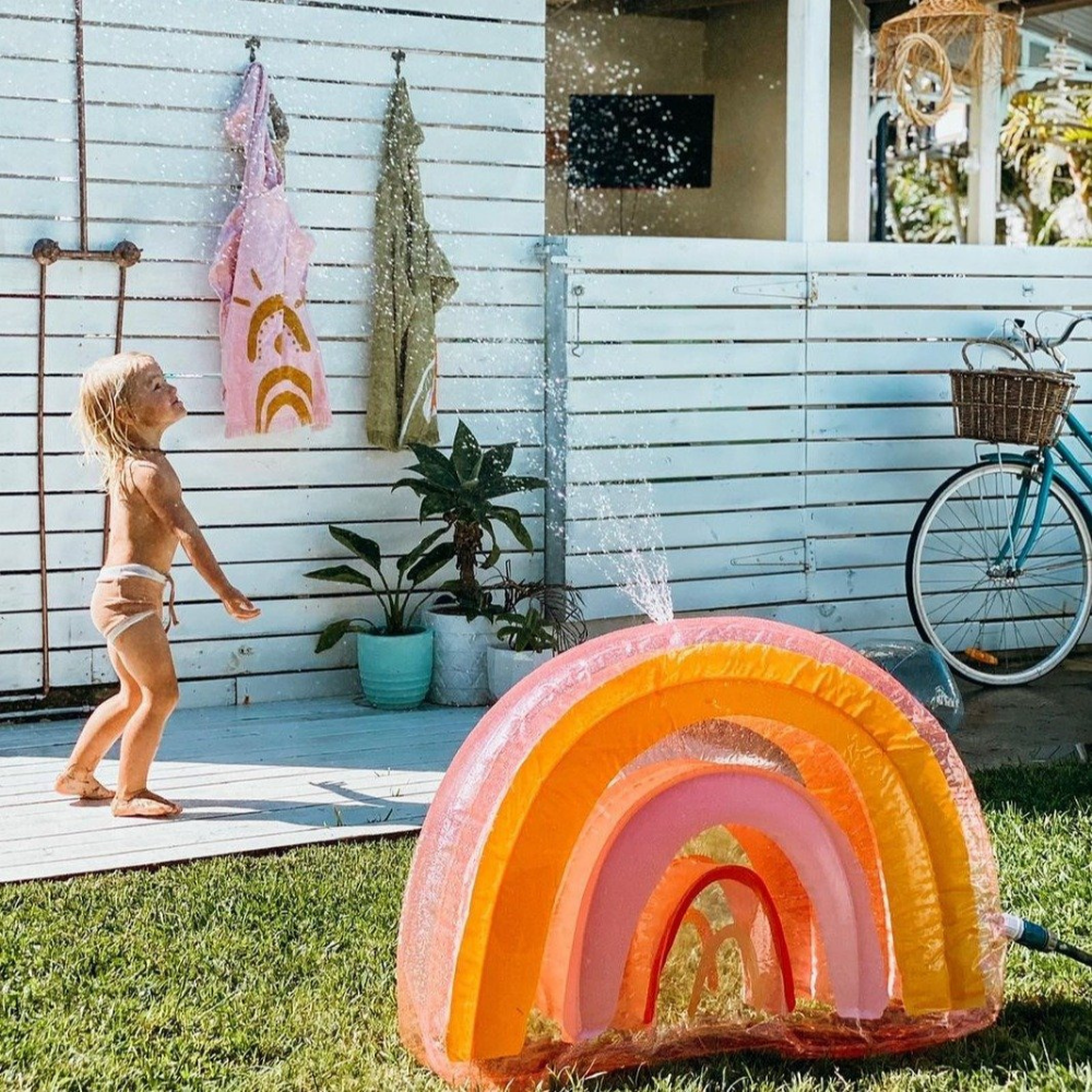 Sunnylife | Inflatable Sprinkler - Rainbow Pink | Shut the Front Door