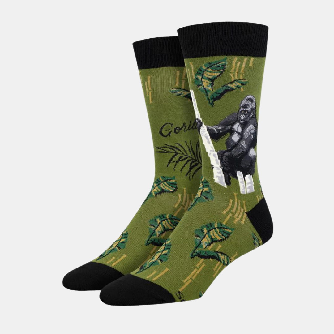 Socksmith | Men's Gorilla Socks - Green | Shut the Front Door