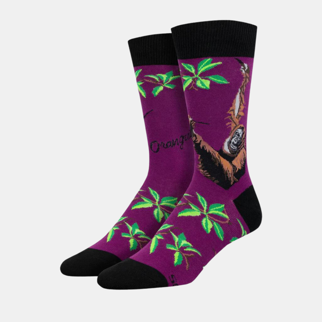 Socksmith | Men's Orangutan Socks - Purple | Shut the Front Door